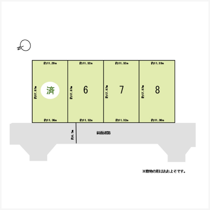 七窪ハ(8区画)5-8区画図