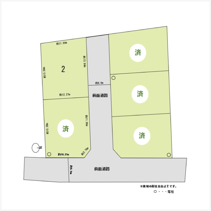 外日角イ(5区画)区画図